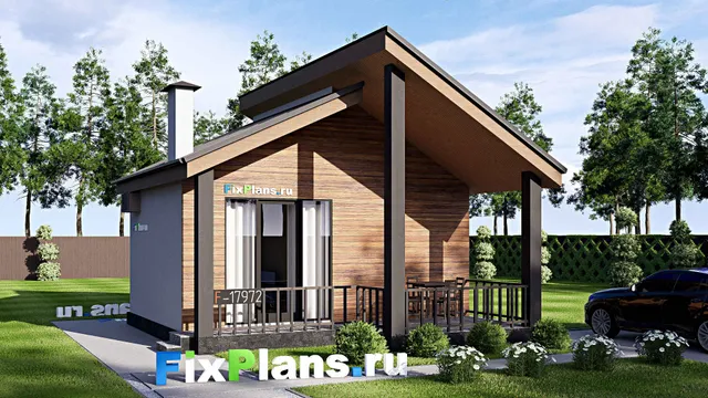 Проект бани 8 на 8, площадью 50 м² с терассой, санузлом и спальней
