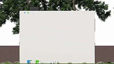 Проект двухэтажного дома 10 на 12, площадью 180 м² с 6 спальнями — фасад 6
