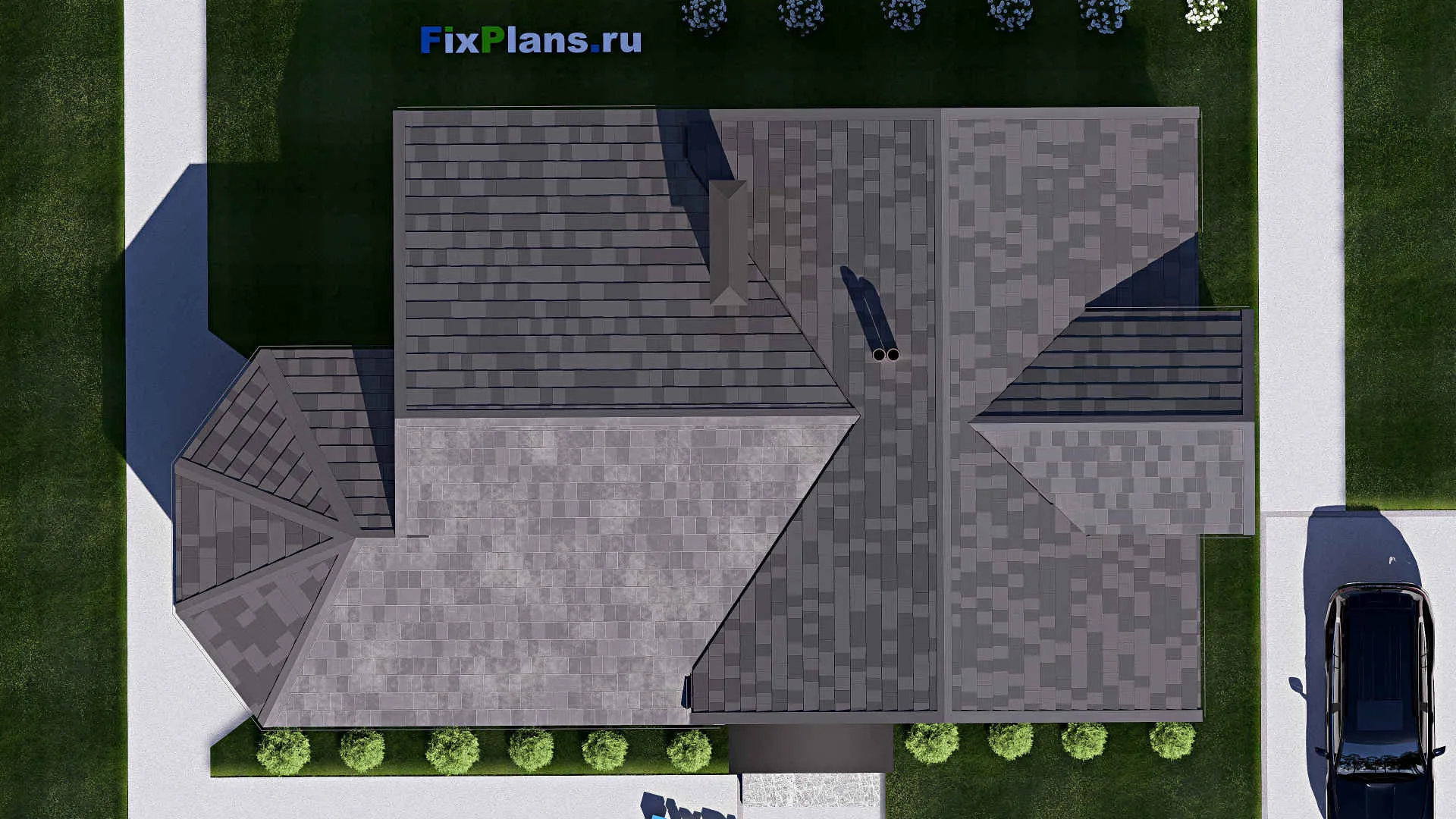 F-19448 - Проект дома с мансардой 12 на 19, площадью 180 м² с 4 спальнями