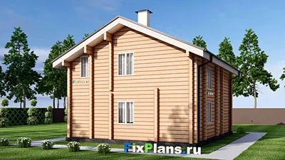 Проект дома с мансардой 10 на 14, площадью 170 м² с 5 спальнями — фасад 2