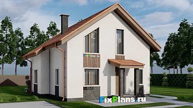 Проект дома с мансардой 10 на 14, площадью 150 м² с 4 спальнями