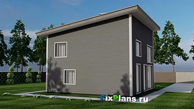 Проект дома с мансардой 11 на 13, площадью 160 м² с 4 спальнями — фасад 2