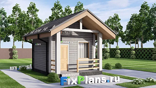 Проект бани 5 на 6, площадью 20 м²