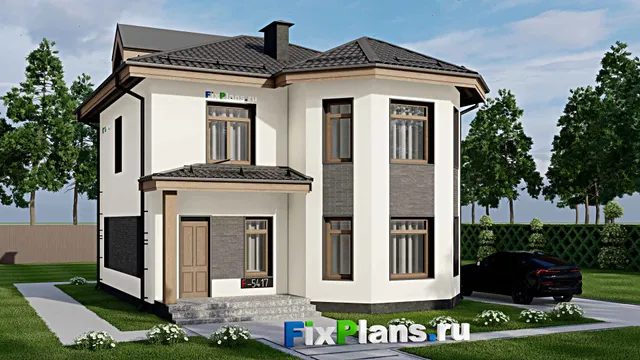 Проект двухэтажного дома 10 на 11, площадью 140 м² с 3 спальнями
