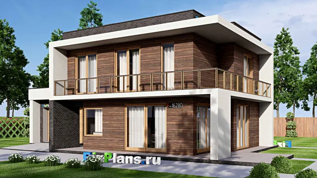 Проект двухэтажного дома 12 на 21, площадью 290 м² с 3 спальнями