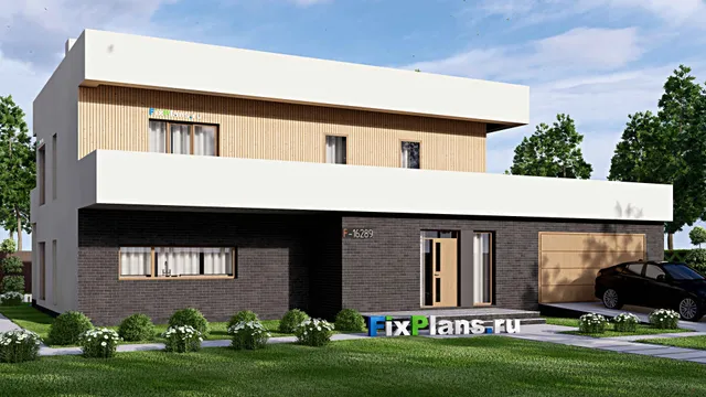 Проект двухэтажного дома 16 на 21, площадью 450 м² с 4 спальнями
