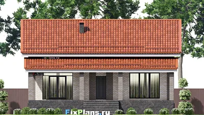 Проект дома с мансардой 12 на 13, площадью 170 м² с 3 спальнями — фасад 3
