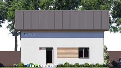Проект дома с мансардой 10 на 12, площадью 140 м² с 4 спальнями — фасад 3