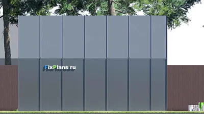 Проект гаража 8 на 8, площадью 50 м² на 2 машиноместа (F-21023) — фасад 5