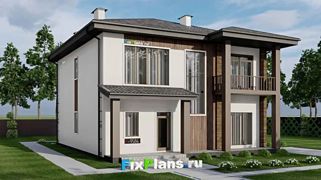 Проект двухэтажного дома 13 на 17, площадью 280 м² с террасой, балконом и 3 спальнями