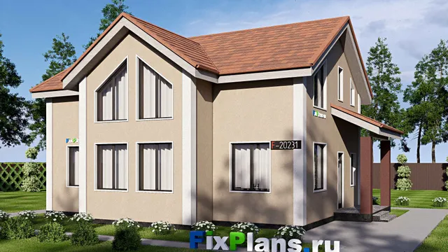 Проект дома с мансардой 12 на 14, площадью 160 м² с 5 спальнями