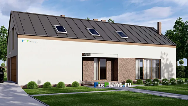 Проект дома с мансардой 11 на 24, площадью 320 м² с террасой, балконом, гаражом на 2 машины и 3 спальнями