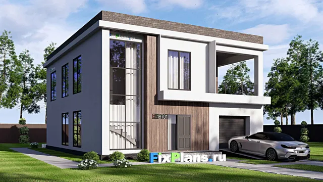 Проект двухэтажного дома 12 на 17, площадью 240 м² с террасой, балконом и 3 спальнями