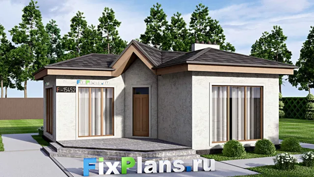 Проект бани 9 на 9, площадью 60 м² с комнатой отдыха, терассой и санузлом