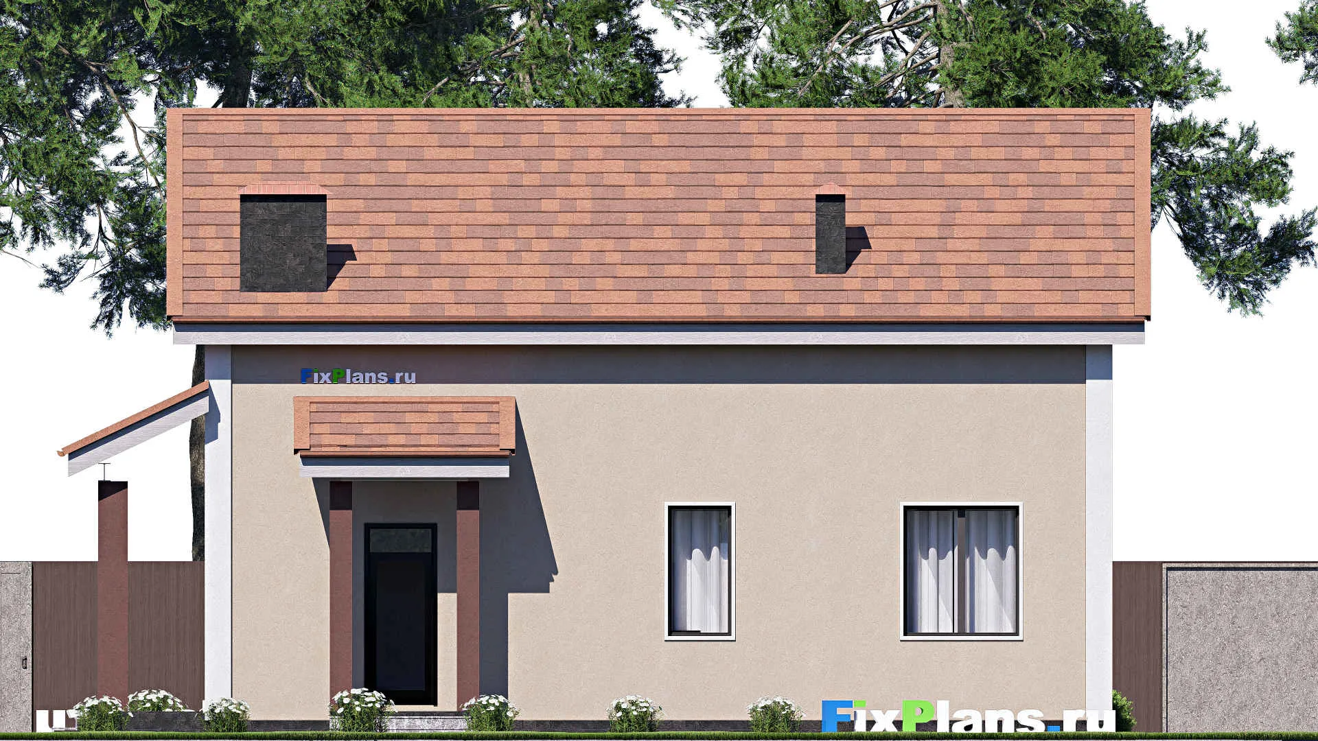 F-20231 - Проект дома с мансардой 12 на 14, площадью 160 м² с 5 спальнями