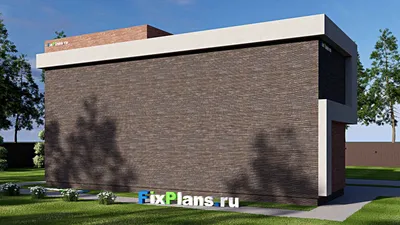 Проект двухэтажного дома 7 на 15, площадью 130 м² с балконом и 4 спальнями (F-18377) — фасад 2