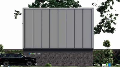 Проект дома с мансардой 7 на 10, площадью 70 м² с 2 спальнями — фасад 5