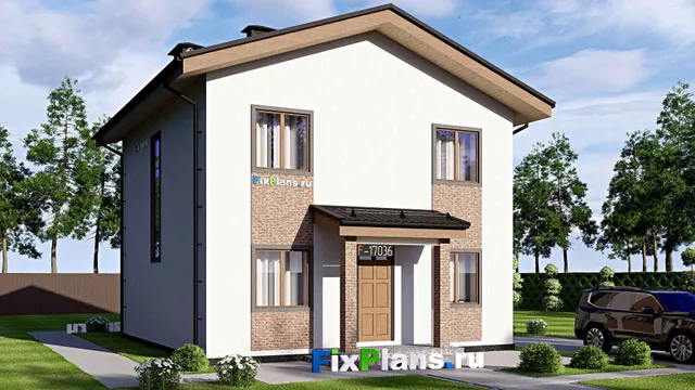 Проект двухэтажного дома 10 на 14, площадью 150 м² с террасой и 4 спальнями