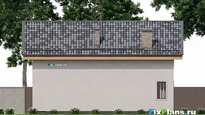 Проект дома с мансардой 10 на 13, площадью 130 м² с 3 спальнями — фасад 6