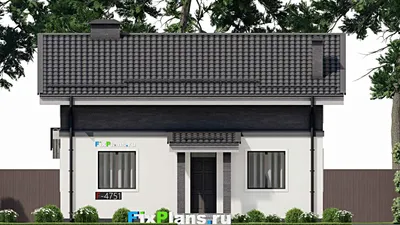 Проект дома с мансардой 10 на 12, площадью 140 м² с террасой и 3 спальнями — фасад 3