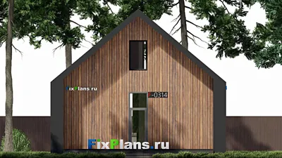 Проект дома с мансардой 9 на 12, площадью 140 м² с террасой и 3 спальнями — фасад 6
