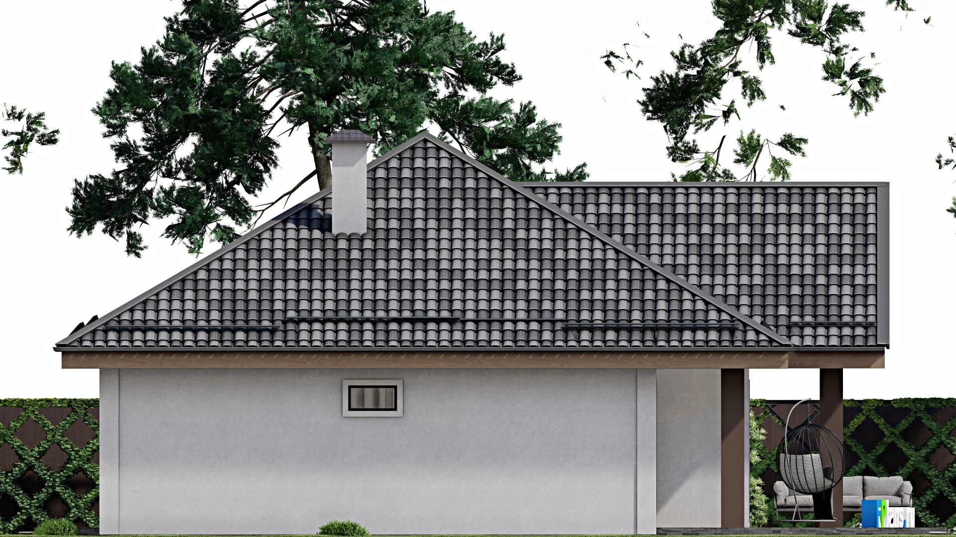 F-10394 - Проект одноэтажного дома 13 на 16, площадью 160 м² с 2 спальнями