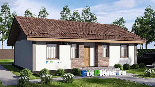 Проект одноэтажного дома 13 на 13, площадью 110 м² с террасой и 3 спальнями