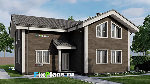 Проект дома с мансардой 13 на 14, площадью 180 м² с 4 спальнями