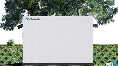 Проект гаража из газобетона 8 на 9, площадью 110 м² на 2 машиноместа — фасад 5