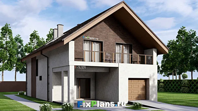 Проект дома с мансардой 11 на 19, площадью 280 м² с террасой, балконом, гаражом на 1 машину и 4 спальнями
