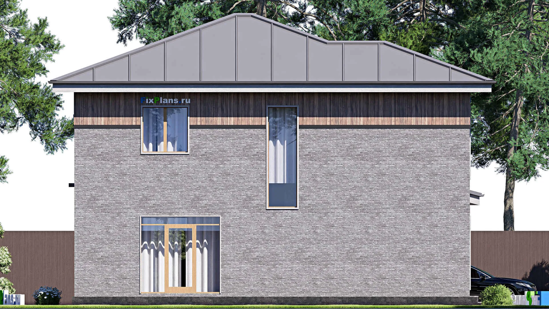 F-18602 - Проект двухэтажного дома 10 на 13, площадью 170 м² с 3 спальнями