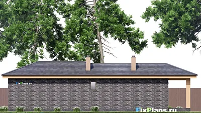 Проект бани 9 на 16, площадью 170 м² с комнатой отдыха, бассейном и санузлом — фасад 6