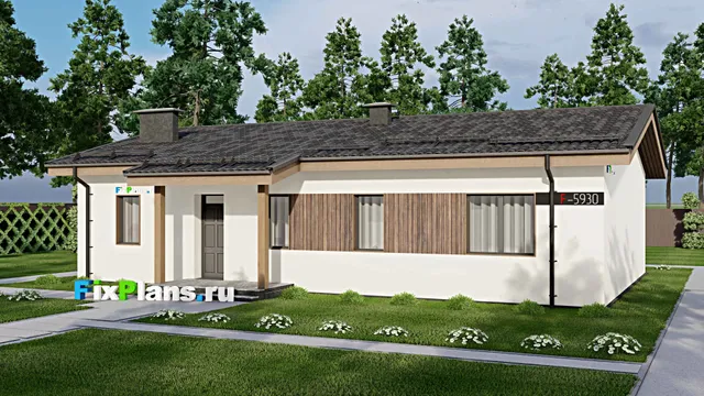 Проект одноэтажного дома 11 на 16, площадью 150 м² с террасой и 3 спальнями