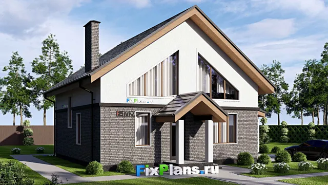 Проект дома с мансардой 12 на 13, площадью 180 м² с террасой и 4 спальнями