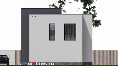 Проект двухэтажного дома 11 на 11, площадью 150 м² с террасой и 3 спальнями — фасад 4