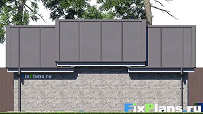Проект гаража 7 на 9, площадью 50 м² на 2 машиноместа — фасад 6