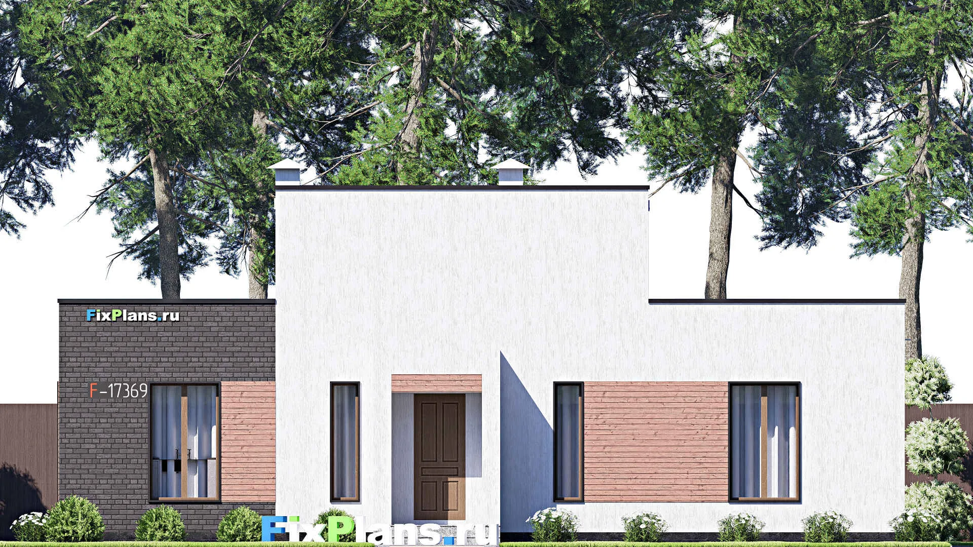 F-17369 - Проект двухэтажного дома 13 на 15, площадью 140 м² с террасой и 3 спальнями